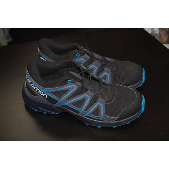 Salomon Speedcross Trail Running Shoes Black Blue Men’s 4 Women’s 5.5 - Picture 2 of 11